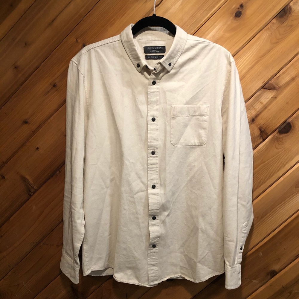 Primark beige button down large